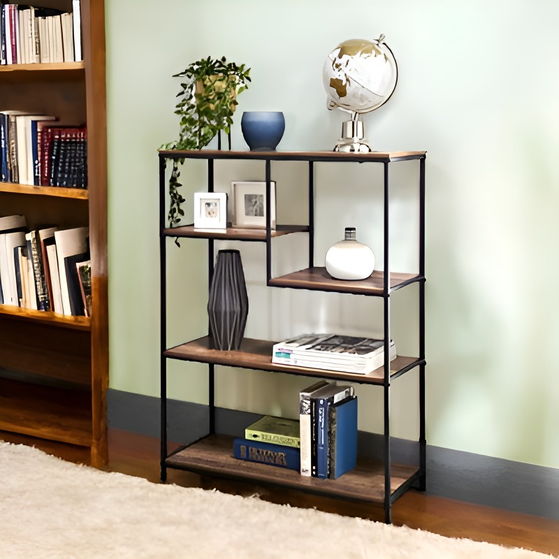 Black Metal Solid Wood shelf | Wooden Bookshelf | Shelv... | Shelf | Black Metal Solid Wood shelf | Wooden Bookshelf | Shelv...
