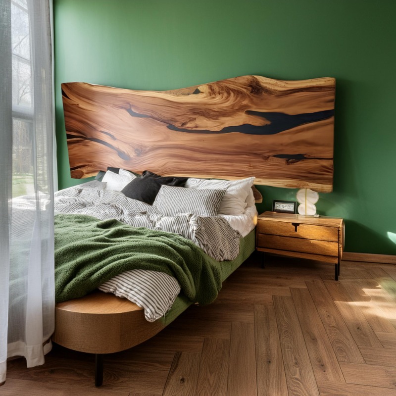 Live Edge Epoxy Resin Wood Headboard | Wall Mounted hea... | Bedroom Accessories | Live Edge Epoxy Resin Wood Headboard | Wall Mounted hea...