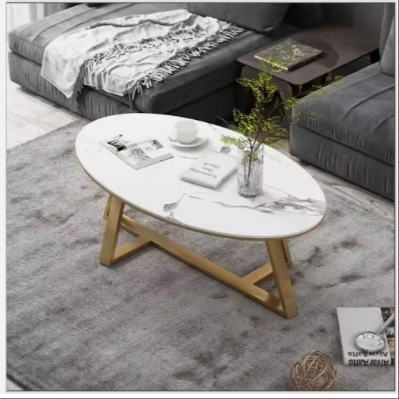 Oval Marble Center Table