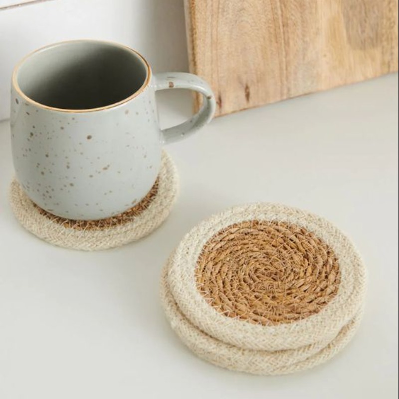 Stylish Natural Jute Coaster Set of 4 | Coaster | Stylish Natural Jute Coaster Set of 4