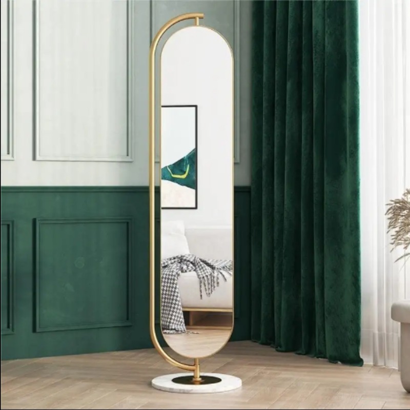 Oval Rotatable Full Length Size Floor Mirror