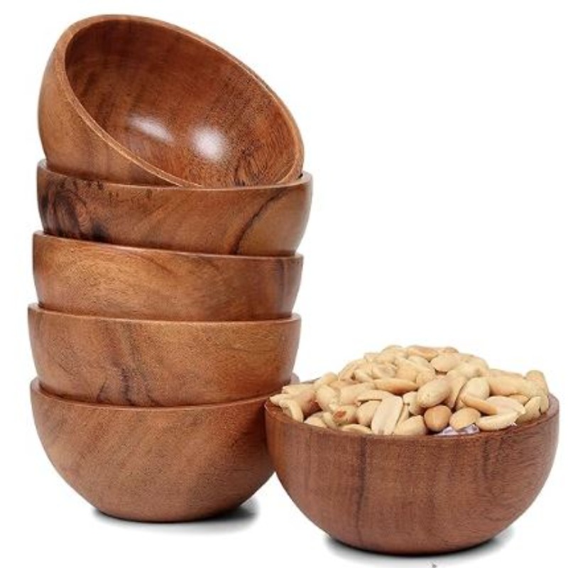 Wood Eating Bowl Set of 6 | Wooden Eating Bowls | Eatin...