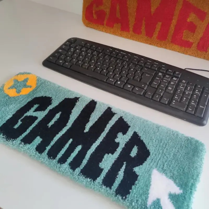 Emerald Gamer's Keyboard Rug