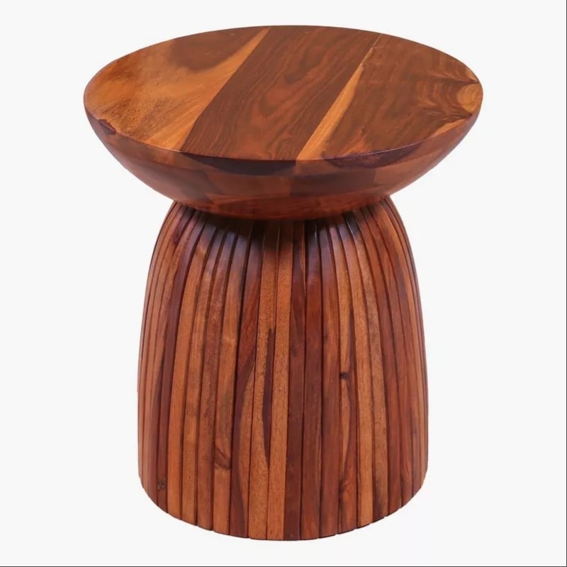 Timber Circle Side Table