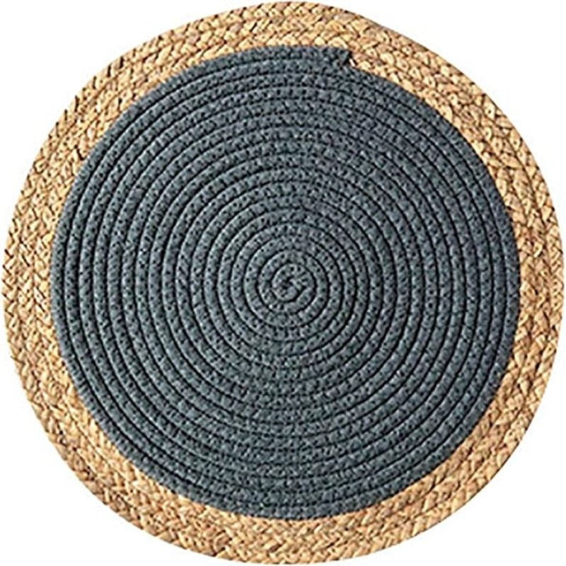 Natural Jute Round Placemats Set