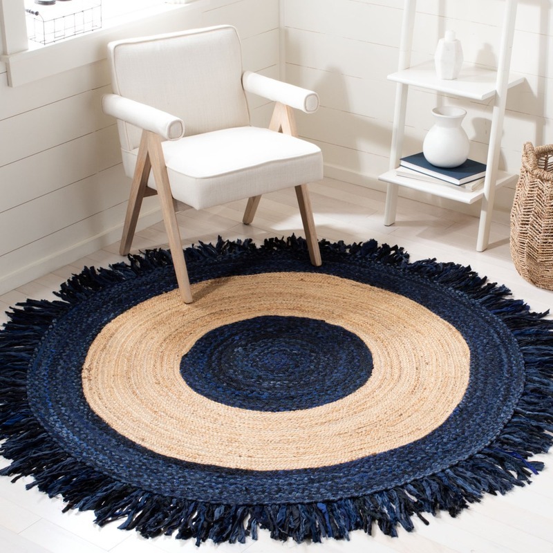 Opulent Weave Round Jute Fringe Rug |  Opulent Weave Round Jute Fringe Rug