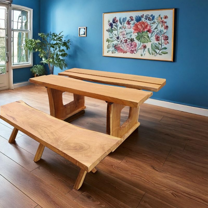 Acacia Solid Wood Dining Table | Solid Wood Dining Table | Acacia Solid Wood Dining Table