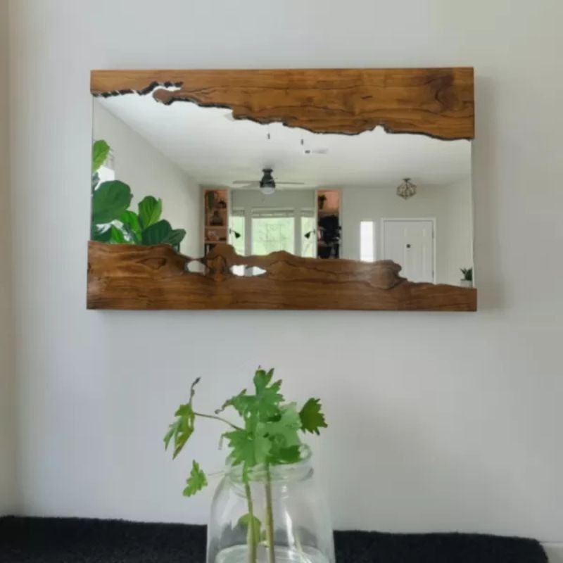 Rustic Wood Frame Mirror | Mirror | Rustic Wood Frame Mirror