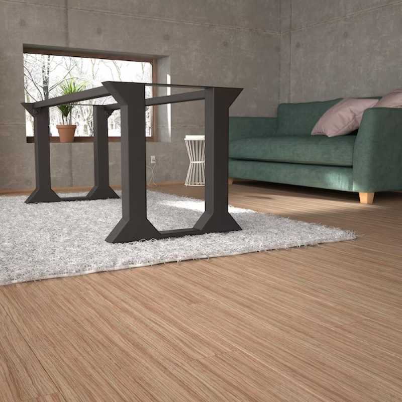 Metal Table Base Dual Pedestal Trapezoid Frame Matte Black Iron Industrial Office ...