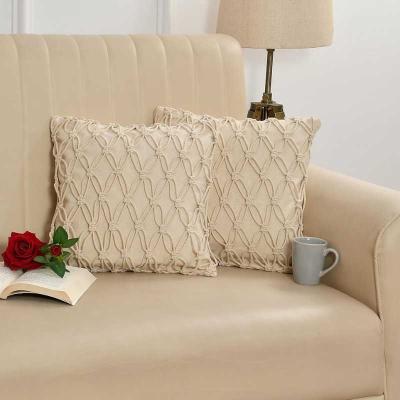 KnotLuxe Pair – Woodensure Macrame Cotton Cushion – 16x16 Inches | Hand-Knotted Ar...