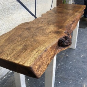 Tree Line Live Edge Wood Bench