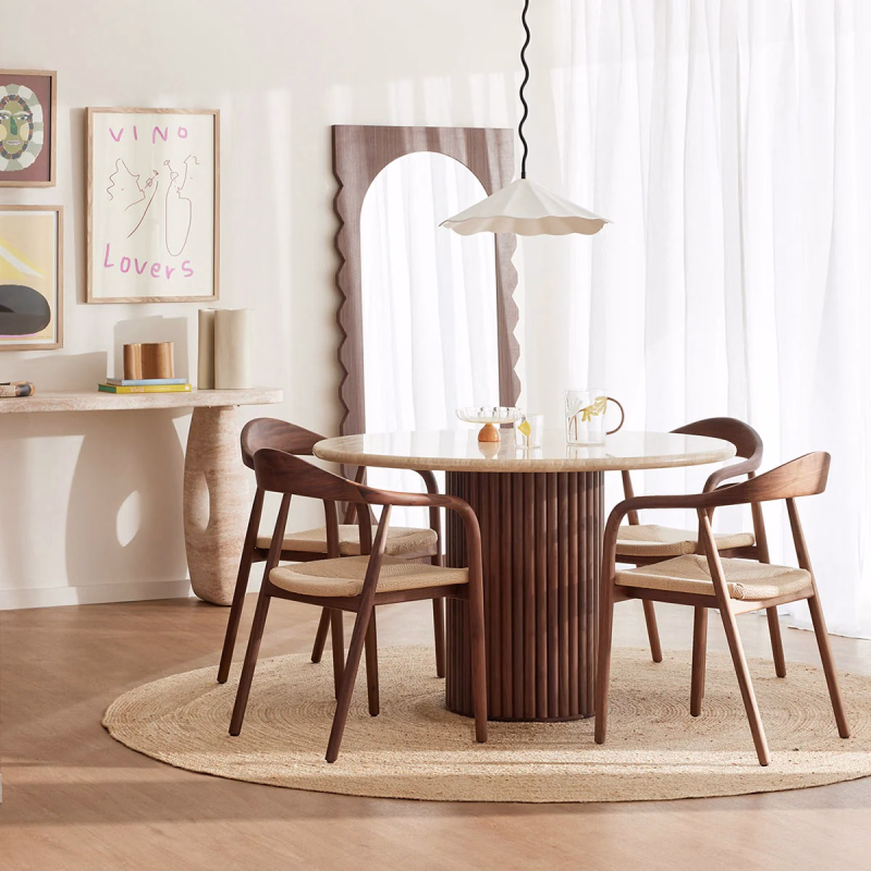 WoodEnsure 4 Seater Round Dining Table